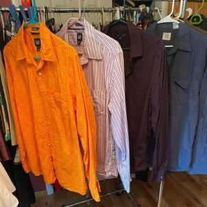 GAP lot of 4 long sleeve mens shirts $25 for all circa 90’s-2000’s